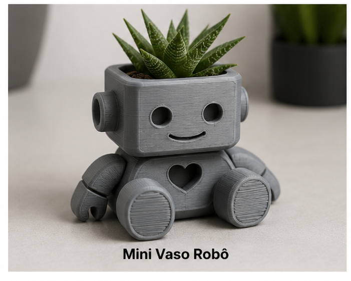 Mini Vaso Robô
