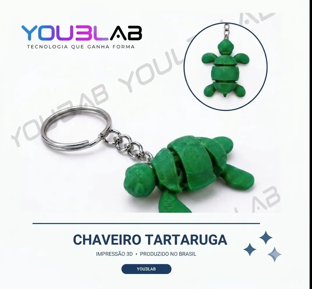 Tartaruguinha - Chaveiro Articulado