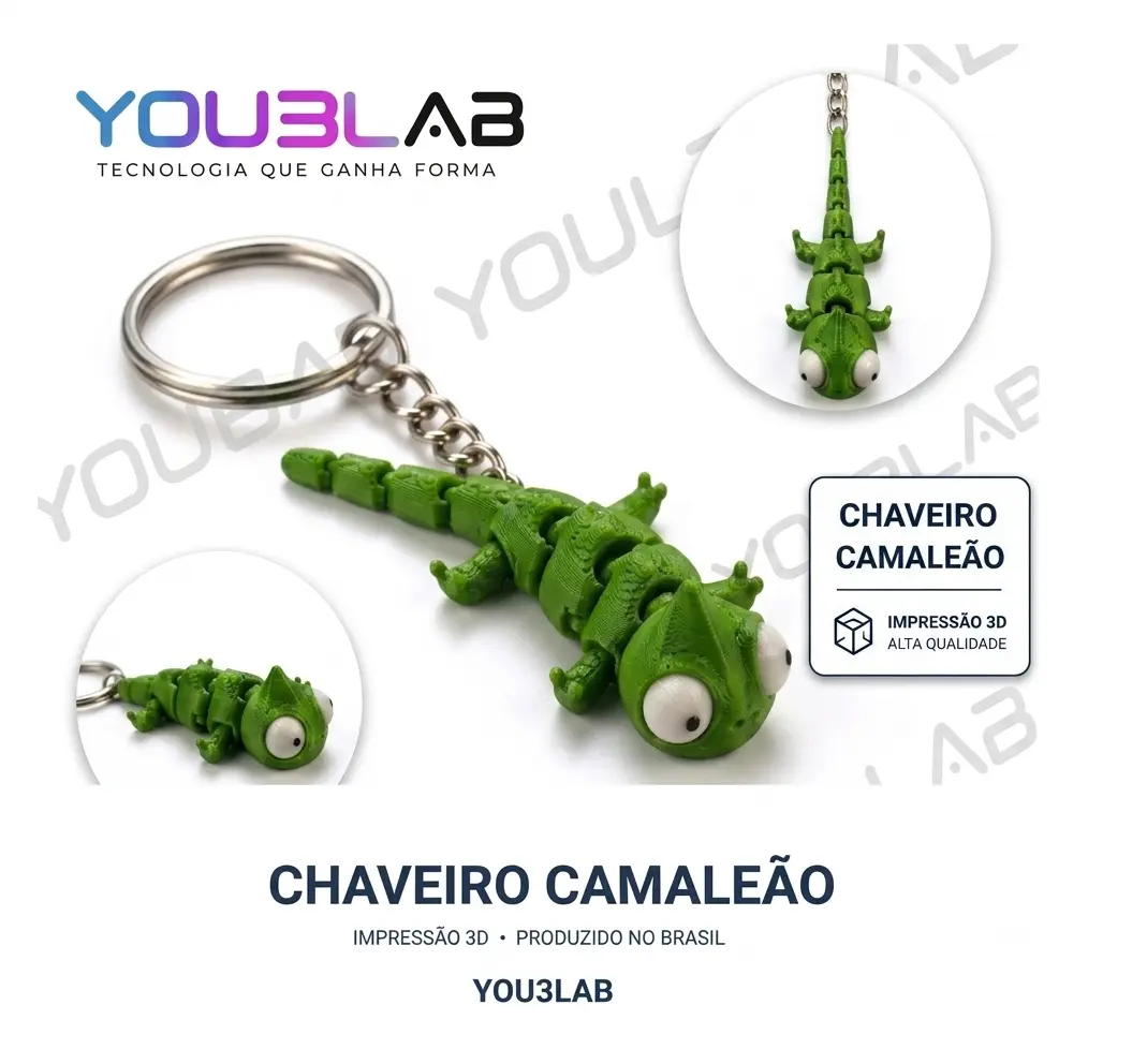 Camaleão - Chaveiro Articulado