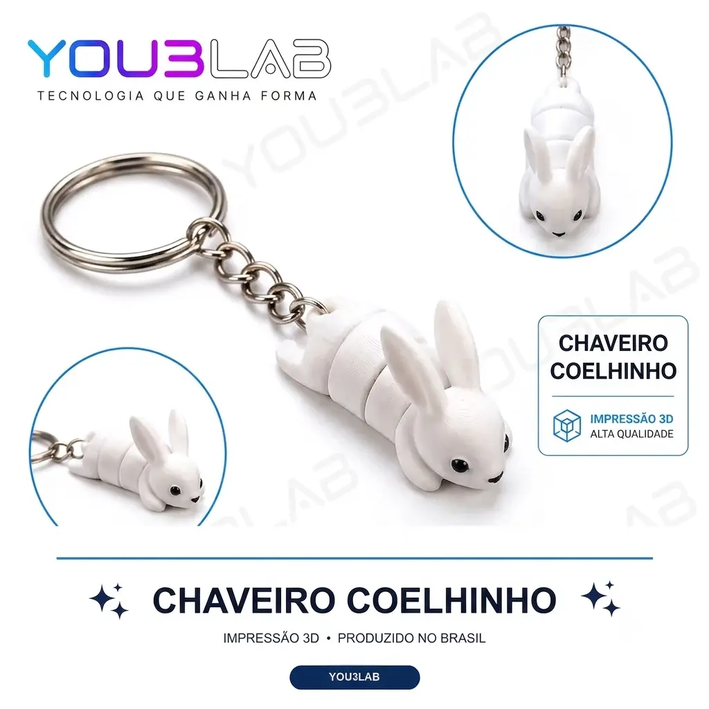 Coelho - Chaveiro Articulado