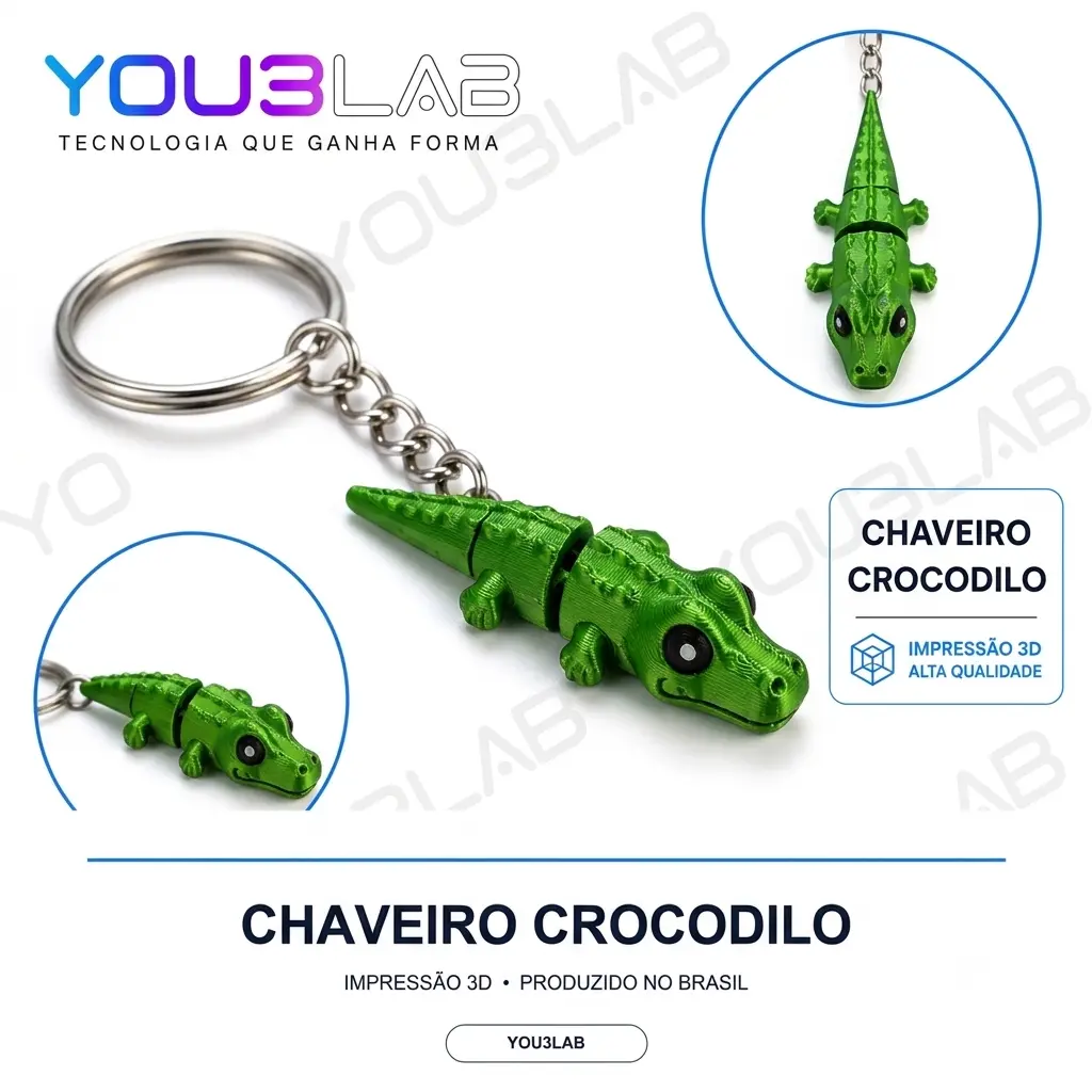 Crocodilo - Chaveiro Articulado