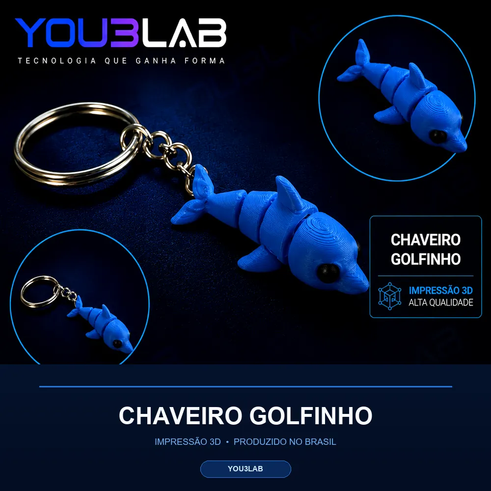 Golfinho - Chaveiro Articulado