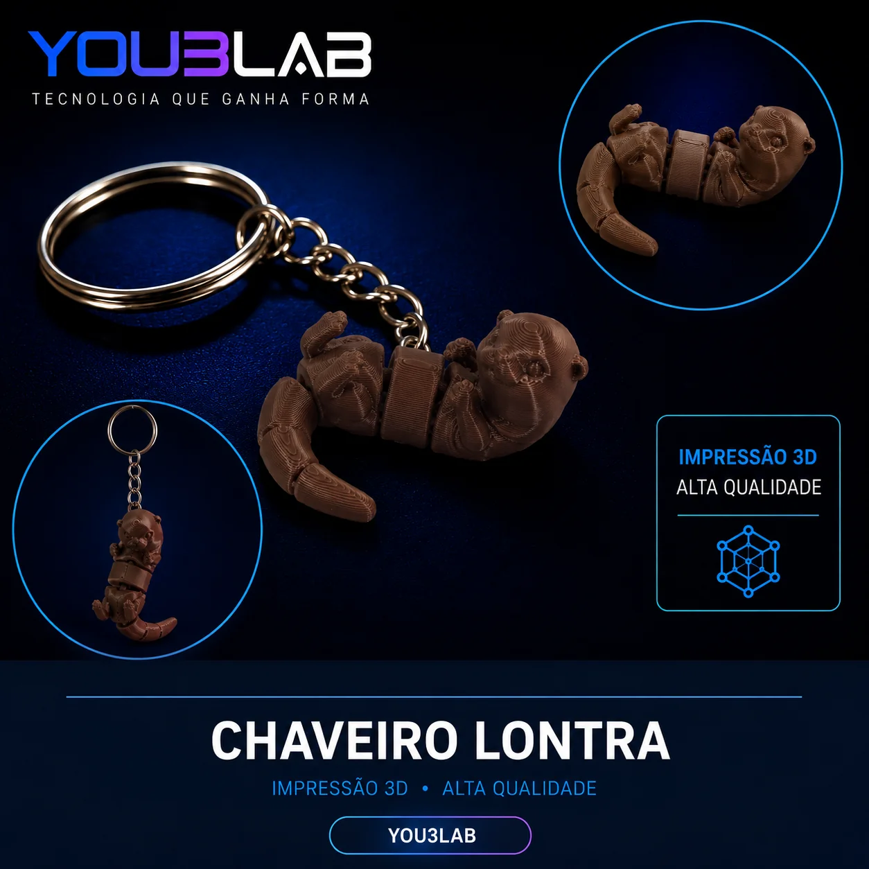 Lontra - Chaveiro Articulado